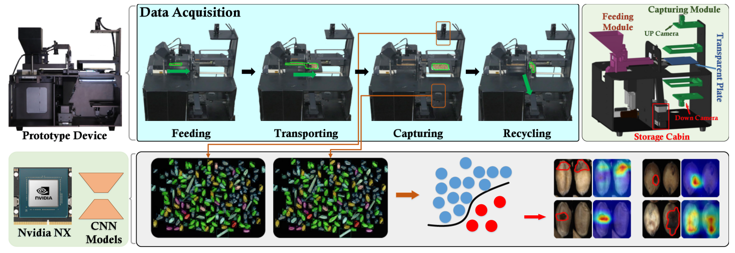 AV4GAInsp: An Efficient Dual-Camera System for Identifying Defective Kernels of Cereal Grains